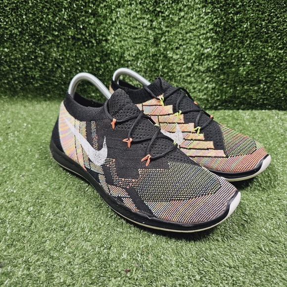 Nike Other - Nike Free 3.0 Flyknit Multi-Color Athletic Barefoot Sneakers 718418-011 Mens 8.5